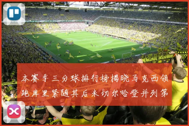本赛季三分球排行榜揭晓马克西领跑库里紧随其后米切尔哈登并列第四